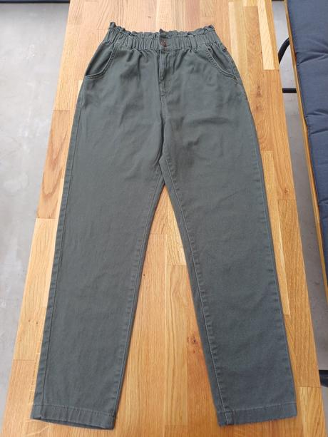 Tmavozelené paperbag nohavice, veľ. s, reserved,s