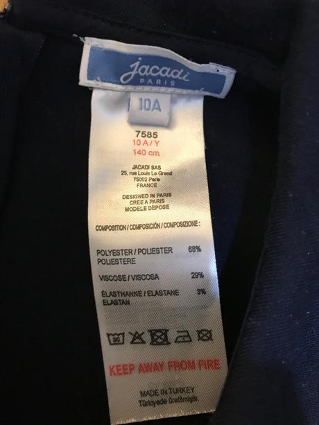 Jacadi tmavomodré šaty s krátkym rukávom, jacadi,140