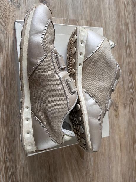 Topánky béžovo-zlaté - málo nosené, geox,37