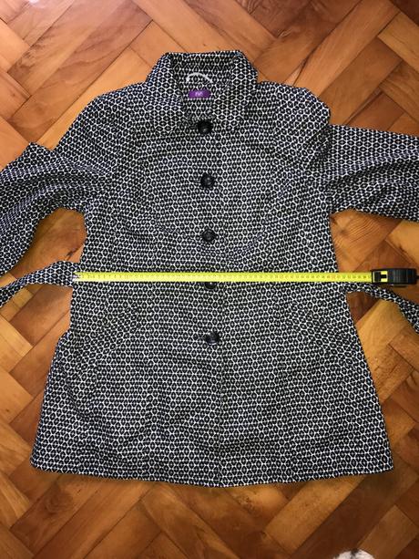 Dámsky krásny kabát - čiernobiely, f&f,44