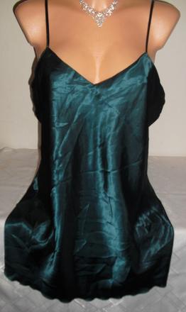 Canda satenova sexy zelena kosielka, c&a,l