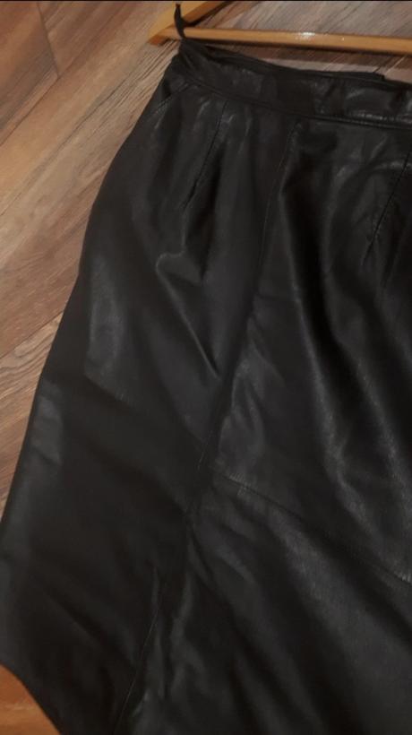 Kožená midi sukňa italia vel 36/38, 38