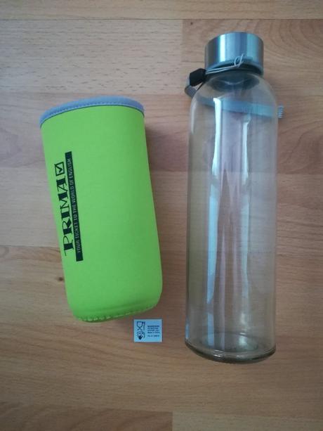 Sklenená fľaša 0,5 l s obalom, 