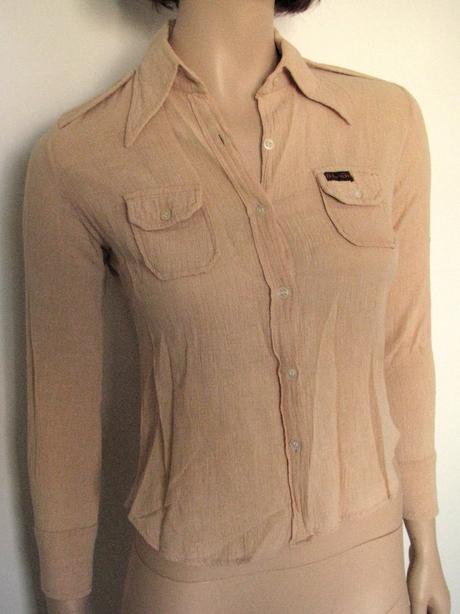Béžová tenká košeľa, xs