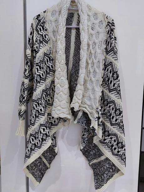 Hrubý béžový kardigán, s