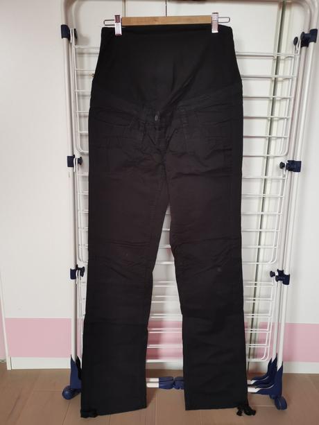 Bavlnené plátené tehotenské nohavice, c&a,l