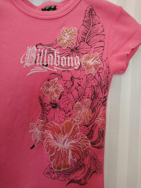 Dievčenské ružové tričko, motív, billabong, 92- 98, billabong,98