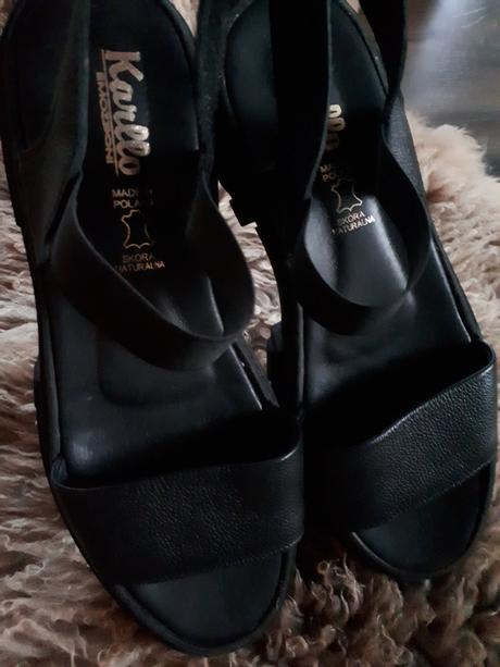 Kožené sandále šlapky, 41