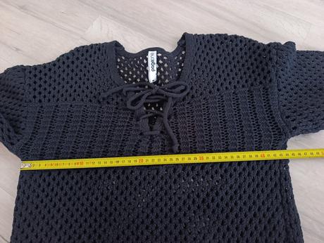 Pletený sveter s viazaním, takko,m