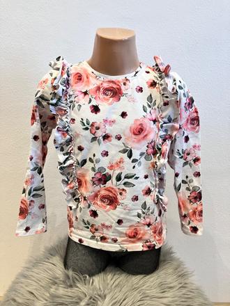 Dievčenské tričko kvetované (116), 116