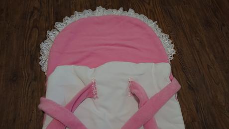 Novy fusak a zavinovacka juliana baby set ruzovy,