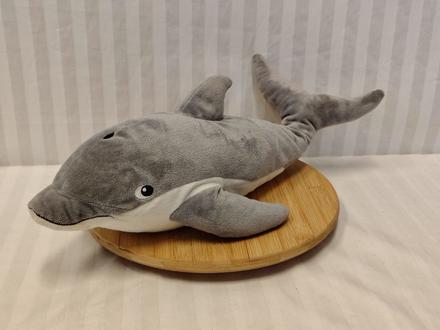 Veľký plyšový sivo biely delfín, 50 cm, 