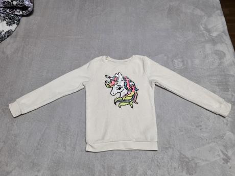 Mikina jednorožec 134/140, h&m,134