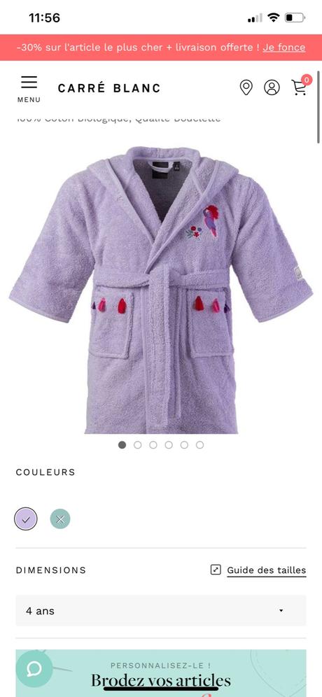 Carre blanc luxusný župan vek.4, 104