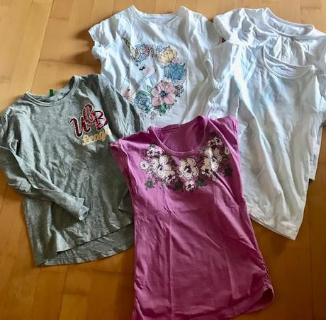 Trička 5ks 122-128, benetton,122