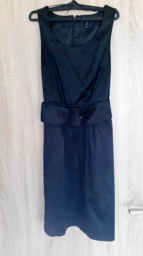 Biznis cierne saty na opasku h&m 36, h&m,s
