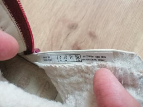 Bordové kožené čižmy, clarks,21