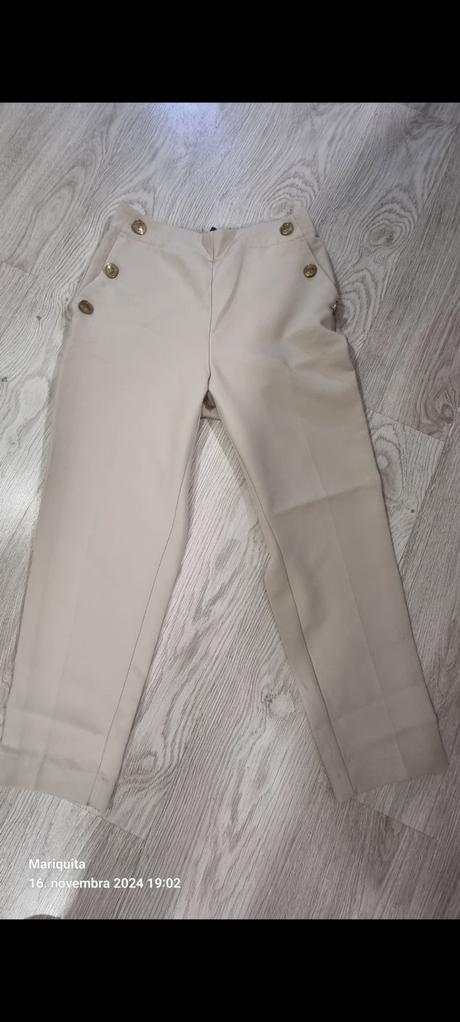 Kremove nohavice zara, zara,m