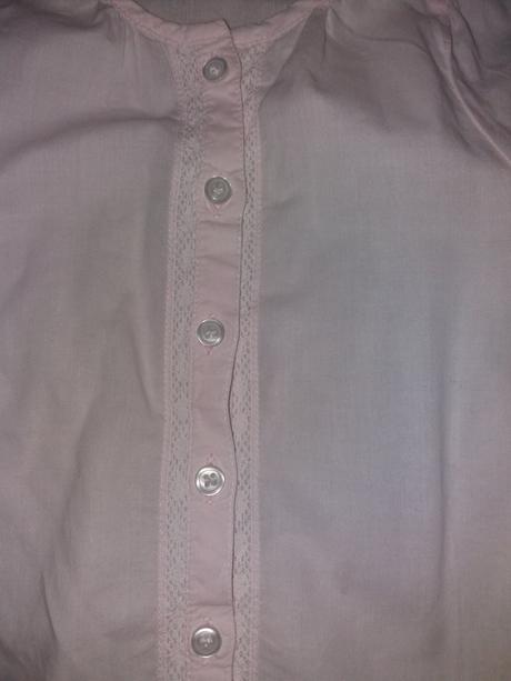 Bledunko ruzova bluzocka s cipkou, h&m,74