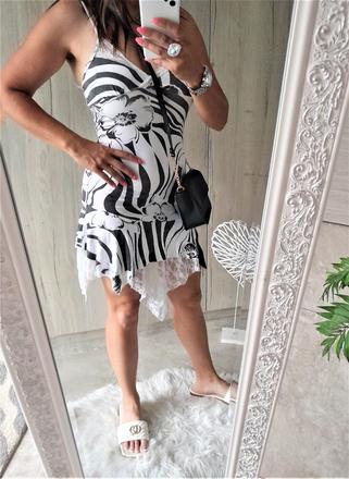 Čierno biele šaty-s, s