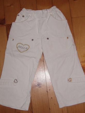 Biele menčestrové nohavice, 104