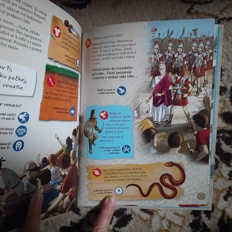 Ave, caesar. kniha na štýl gamebooku pre deti,