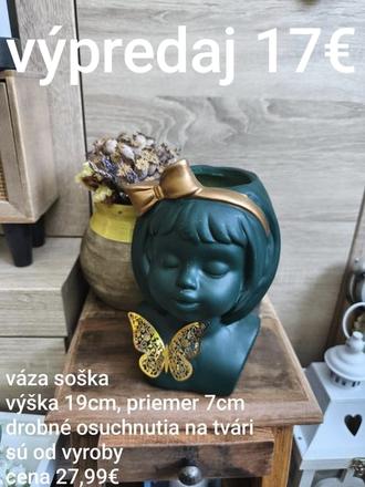 Krásna váza v tvare sošky výpredaj,
