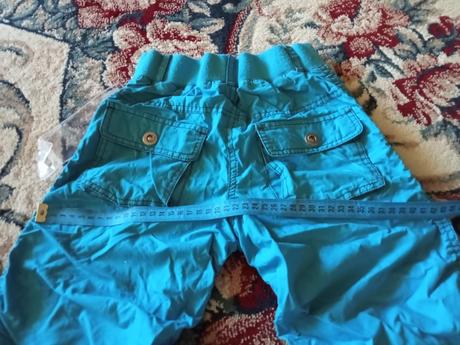 Tyrkysové zateplené nohavice, authority,122