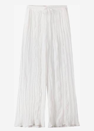 Široké biele nohavice, bershka,m