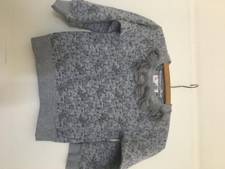 Bavlnené tričko s tylovými kvetinkami, tu,116