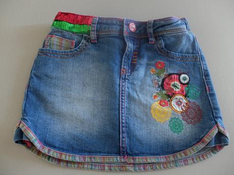Riflová sukňa desigual 128, desigual,128