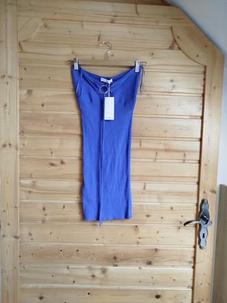 Saty obtiahnute modre, mango,34 / 36 / s / xs
