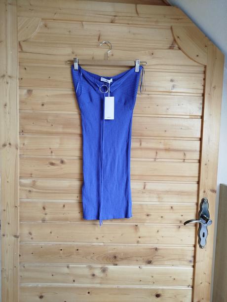 Saty obtiahnute modre, mango,34 / 36 / s / xs