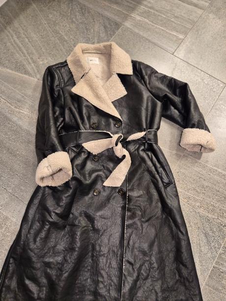 Kožený kabát s kožušinou, pimkie,s