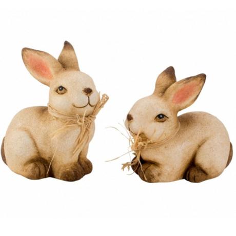 Keramická dekorácia zajkovia,