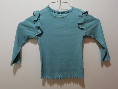 Vrúbkované tyrkysové tričko s volánikmi, george,92