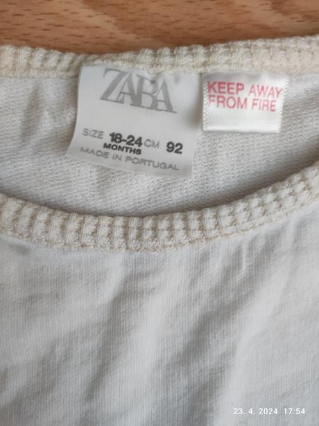 Tričko krátky rukáv pre dievčatko 92, zara,92
