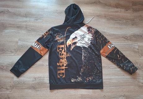Nová tenšia pánska mikina xl s orlom, xl