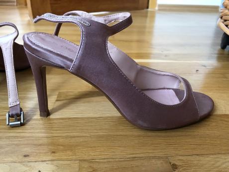 Saténové sandále/lodičky 1x obuté, next,37