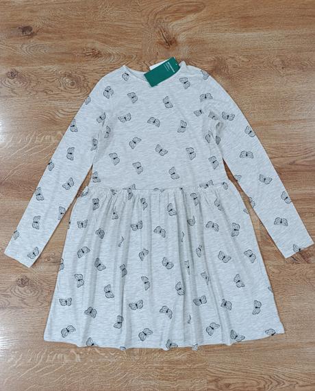 Šaty s motýlikmi, h&m,140