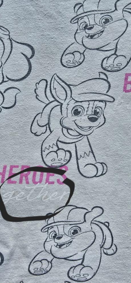 Tričko paw patrol, tesco,104