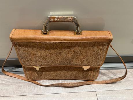 Korkova aktovka na dokumenty vintage, 