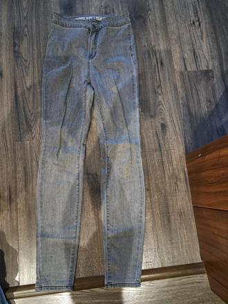 Šedé skiny+mikina, skiny,36