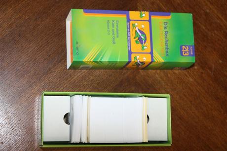 Kartotečné lístky na tréning matematiky, 