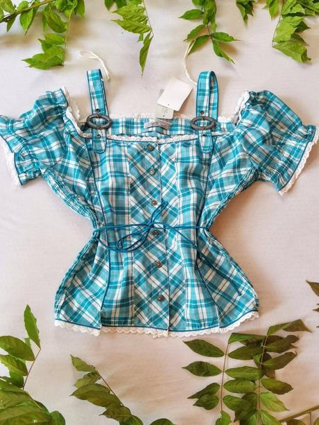 Kroj - blúzka modrá a červená,