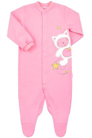 Dojčenský bavlnený overal ružový, 62 / 68 / 74 / 80 / 86