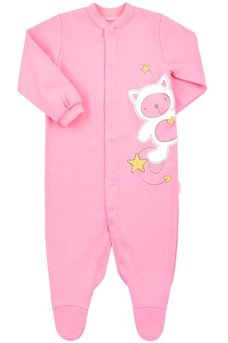 Dojčenský bavlnený overal ružový, 62 / 68 / 74 / 80 / 86