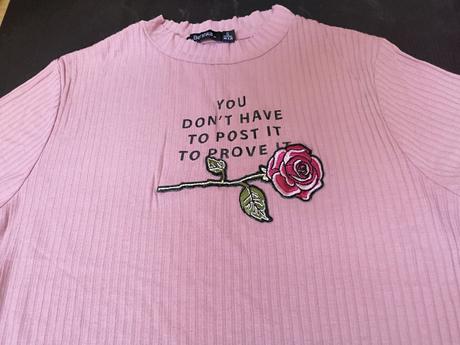 Tričko s ružou, bershka,s