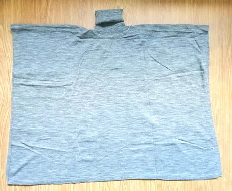 Sivé dámske pončo s rolákom, veľ. uni, 