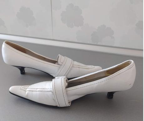 Biele kožené lodičky v.39, deichmann, nevyužijem i, 39